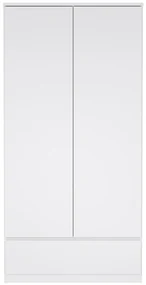 Biela šatníková skriňa 99x201 cm Naia - Tvilum