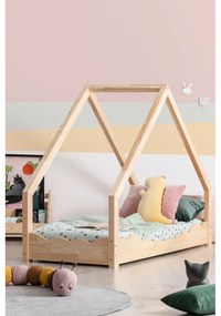 Domčeková detská posteľ z borovicového dreva Adeko Loca Dork, 90 x 200 cm