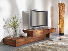 furniture-nabytek.cz - Nízka komoda pod tv z masívu palisander 260x40x40