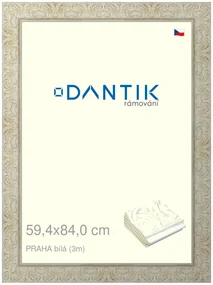 DANTIK rám na obraz 59,4x84 | PRAHA Bílá (Plexi Čiré)