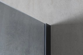 Gelco, VARIO BLACK jednodielna sprchová zástena na inštaláciu k stene, dymové sklo, 800 mm, GX1380GX1014