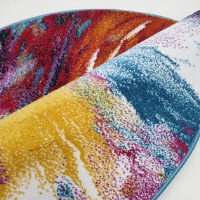 Medipa (Merinos), Kusový koberec Fantasy 814-61 lila/blue kruh, 160x160 (priemer) kruh, viacfarebná