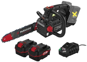Parkside Performance® Aku prerezávacia píla na stromy Ppaks 40-Li A1 + Akumulátor 20 V/4 Ah, 2 kusy + Nabíjačka na akumulátor 20 V/4,5 A (800010669)