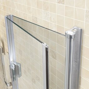 BPS-koupelny Štvorcový sprchový kút HYD-SK1290C 100x100 chróm/transparent + vanička HYD-SSV-ST06A biela