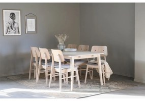 Svetlohnedá jedálenská stolička so svetlosivým sedákom Rowico Nagano