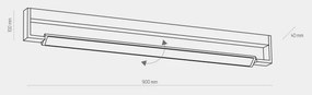 LED Kúpeľňové nástenné svietidlo DEKSTER LED/36W/230V IP44 biela