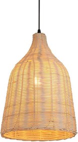Toolight Natural, stropné závesné svietidlo 1xE27 APP1646-1CP, prírodná hnedá, OSW-05114