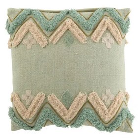 Vankúše J-line  COUSSIN ZIGZAG CARRE COT BLEU (45x45x45cm)