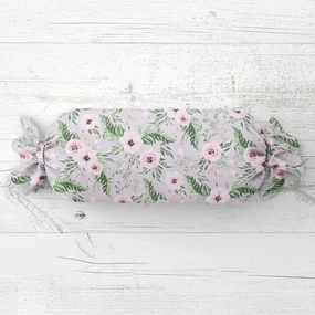 Biante Vankúš valec bonbon Sandra SA-178 Kvitnúce ruže na sivom 15x60 cm