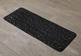 TENDANCE Predložka do kúpeľne Stones, 45x120 cm, čierna