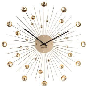 Nástenné hodiny Karlsson 4859GD – luxusné zlaté hodiny 50 cm