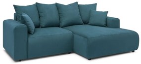 Modrá zamatová rohová pohovka Enjoy – Bobochic Paris