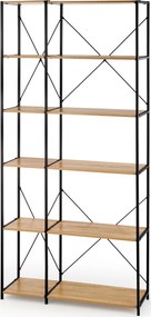 Regál JORGE - dub sonoma/čierny