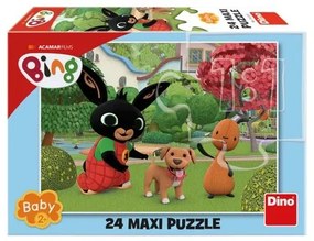 Puzzle 24 maxi Bing so psíkom