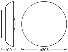 Ledvance - Stropné svietidlo ORBIS MILAN 2xE27/10W/230V čierna