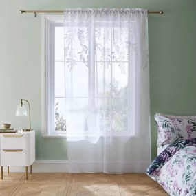 Biela záclona 229x140 cm Wisteria Floral - Catherine Lansfield