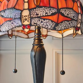 Endon 64092 - Stolná lampa Tiffany DRAGONFLY 2xE27/60W/230V priemer 30 cm