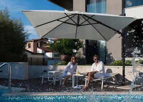 Garden Line ROMA GARDEN SLNEČNÍK 3 x 3 M BEŽOVÝ S OBALOM