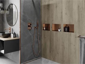 Mexen X-Wall-NR, polica na zapustenie bez príruby 30 x 20 cm, medená matná - 19C1302010