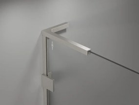 Mexen Lunar, L pravý výklopný päťuholníkový sprchový kút 100x90 cm, 8mm číre sklo, oceľový profil, 831L-100P-090L-97-00-P