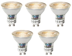 Sada 5 ks GU10 dimbare LED lamp 3W 200 lm 2700K