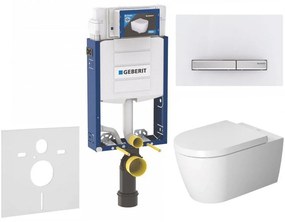 GEBERIT Kombifix súprava 5v1 - inštalačný modul, závesné WC s Rimless a Softclose sedátko DURAVIT Me by Starck, tlačítko Sigma50, 115.788.11.2 (chróm/biela), 110.302.00.5 NM8