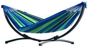 LEAN Hojdacia sieť so stojanom 200x120cm - Zeleno-modrá