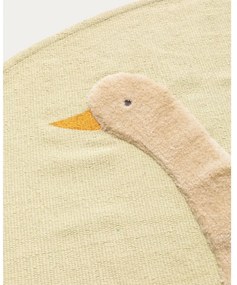 Svetložltý bavlnený detský koberec ø100 cm Milu – Kave Home