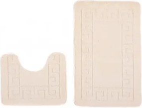 Sada kúpeľňových koberčekov MONO 1030 krémový 1613 2PC grécky
