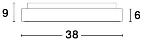 Stropné svietidlo LED so stmievaním Rando Thin 38 3000K čierne