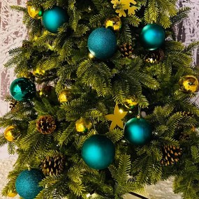 DECOLED Plastová lopta, 10 cm, pávia zelená, 6x matná