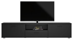 Čierny TV stolík 177x38 cm Media – Tvilum