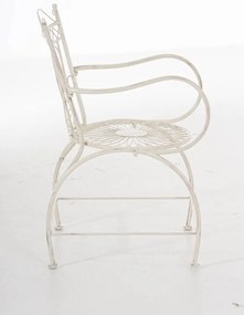 Kovová stolička Sheela s područkami - Krémová antik