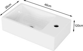 Voľne stojaca skrinka s umývadlom Houseland Ruvin 46 cm biela