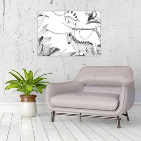 Obraz - Akvarelová džungľa (70x50 cm)
