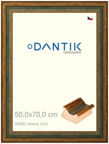 DANTIK rám na obraz 50x70 | HRAD zelená (Plexi Čiré)