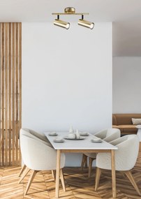 Candellux Mosadzné stropné svietidlo Colly pre žiarovku 2x GU10 92-01719