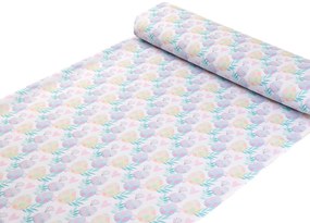 Biante Veľkonočný teflónový behúň na stôl TF-073 Pastelové kraslice na bielom 20x120 cm