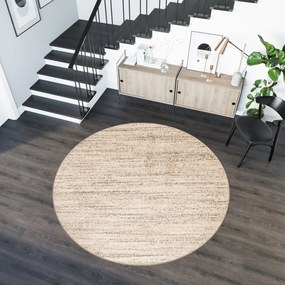 Koberec kruh T006A CREAM SARI KOŁO 3UX Veľkosť: 130x130cm