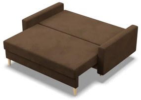 Dvojmiestna pohovka BLANK Comfort rozkladacia, hnedá