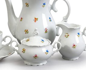 Thun kávová súprava Ophelia drobné kvietky 17-dielná