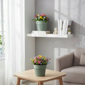 Sada 4 ks květináčů Silva Line šedo-zelená