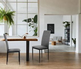 ModernHome Sada 4 ks stoličiek do jedálne a obývačky - šedá