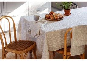 Ľanový obrus / deka Meirami 150x260, bielo-ľanový