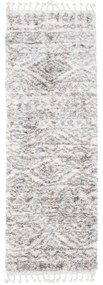 Kusový koberec shaggy Acama krémovo sivý atyp 70x200cm