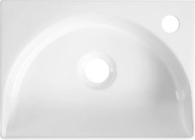 Aqualine Aqualine, RUBIC keramické umývadlo 34x25cm, biela, NP452