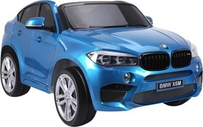 LEAN CARS Elektrické autíčko BMW X6M pre deti modré lakované