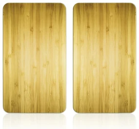 Kryty na sporák z tvrdeného skla v súprave 2 ks 52x30 cm Wooden – Maximex