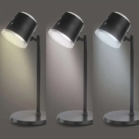 LED Stmievateľná nabíjacia stolná lampa 4v1 LED/6W/3,7V 3000K/4000K/6500K čierna