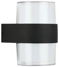 Telefunken 320405TF - Vonkajšie nástenné LED svietidlo 2xLED/8W/230V IP44 čierne